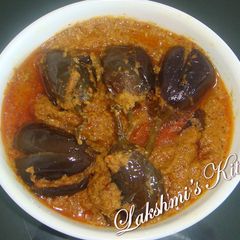 A picture of Gutti Vankaya Kura (Stuffed Brinjal Curry).