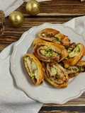 Rotolini di sfoglia con pancetta e zucchine