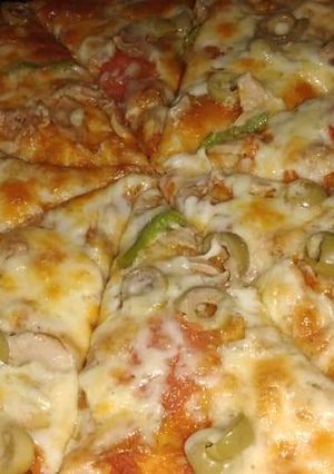 صورة لوصفة بيتزا