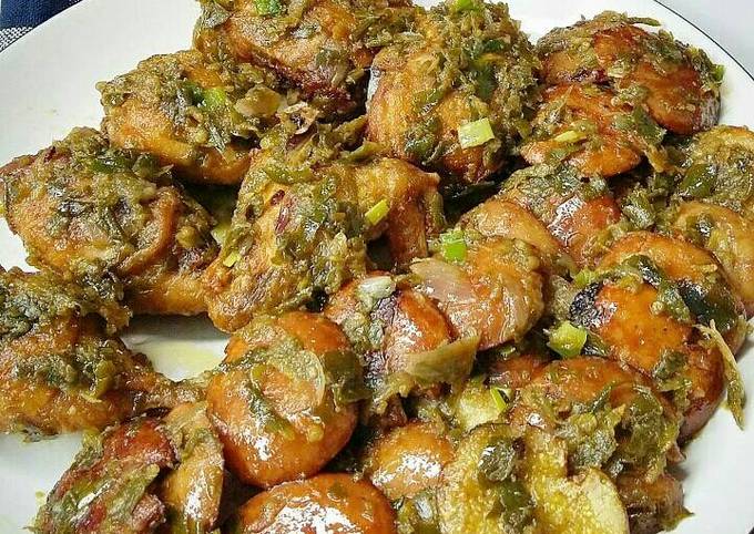 Resep Ayam &amp; jengkol cabe hijau oleh Susan Mellyani Cookpad
