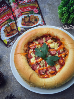 Foto resep Pizza Rendang Spaghetti