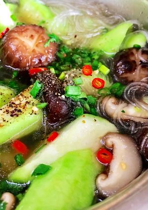Hình của món Miến Chay Thanh Mát.