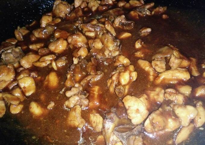 Ayam kecap pedas manis kuah kental