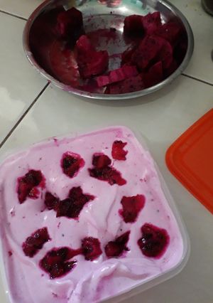 Foto resep Dragon fruit ice cream