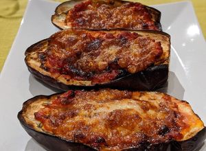 Foto di Barchette di melanzane in friggitrice ad aria