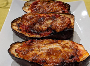 Foto di Barchette di melanzane in friggitrice ad aria