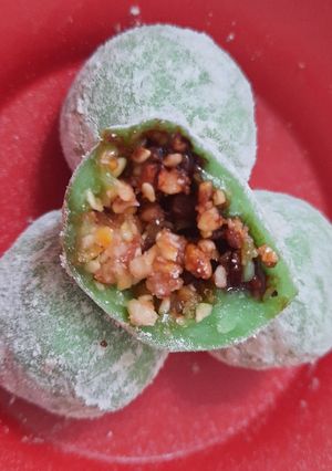 Foto resep Mochi Kenyal isi Kacang Coklat