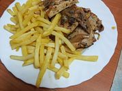 Una foto de lomo al horno con champignon