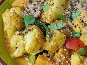 Una foto de coliflor recetas veganas