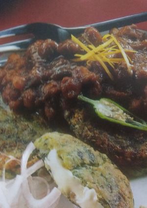 A picture of Hariyali tikki.