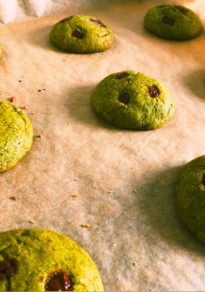 A picture of Mochi matcha cookies.
