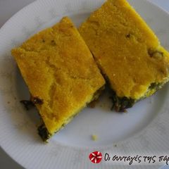 A picture of Plastos (cornmeal pie).