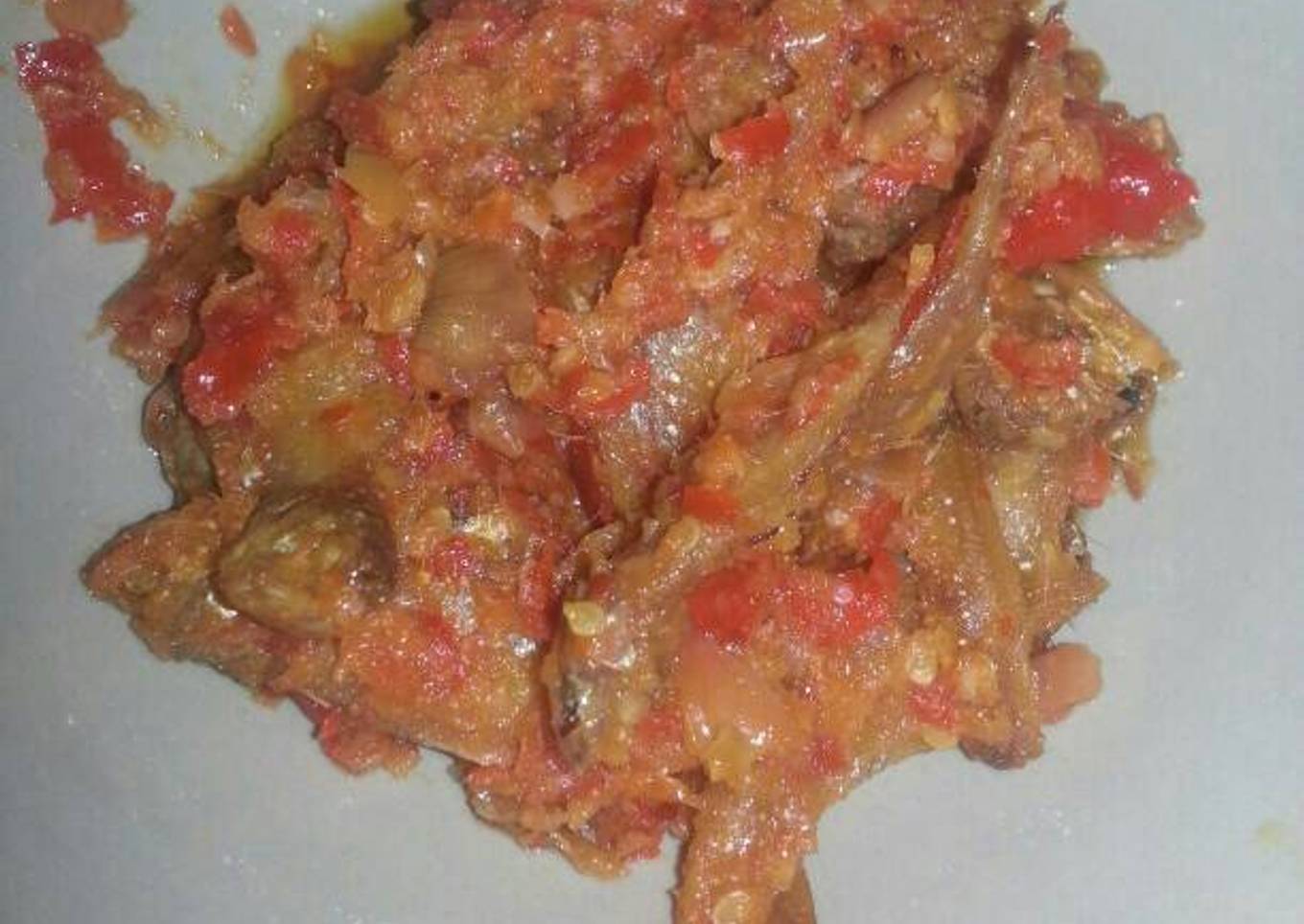 Balado Ikan Asin Bulu Ayam