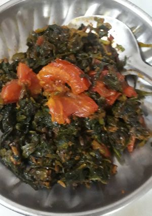 A picture of Palak Tomato Saag.