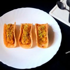 A picture of Sweet Potato Halwa Tacos.