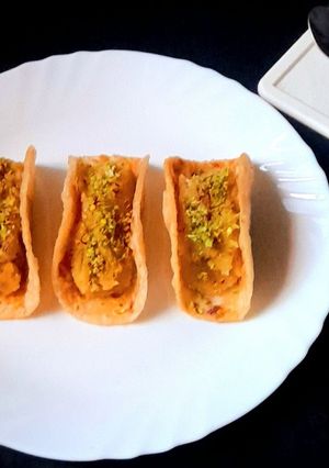 A picture of Sweet Potato Halwa Tacos.