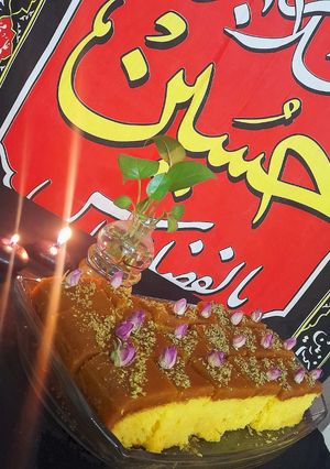 عکسی از دستور کیک حلوا نسکافه ای