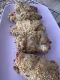 Rollitos de pechuga de pollo con crocante pistacho