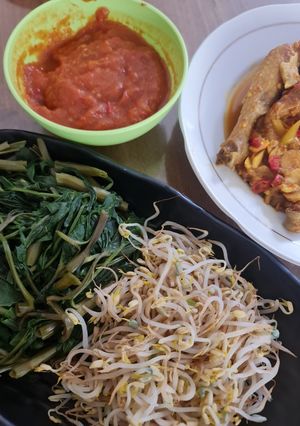 Foto resep Pelecing Kangkung ala Lombok