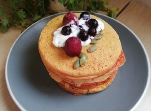 Una foto de Hotcakes (receta básica con un poquito de jengibre y cúrcuma)
