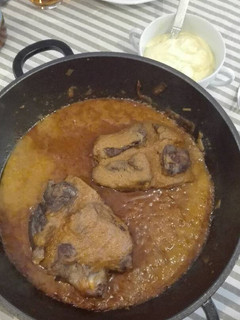 Una foto de Carrillera de cerdo asada
