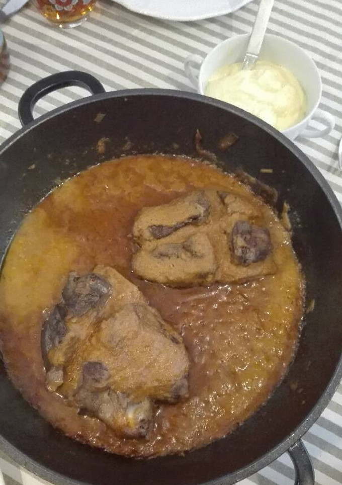 Una foto de Carrillera de cerdo asada