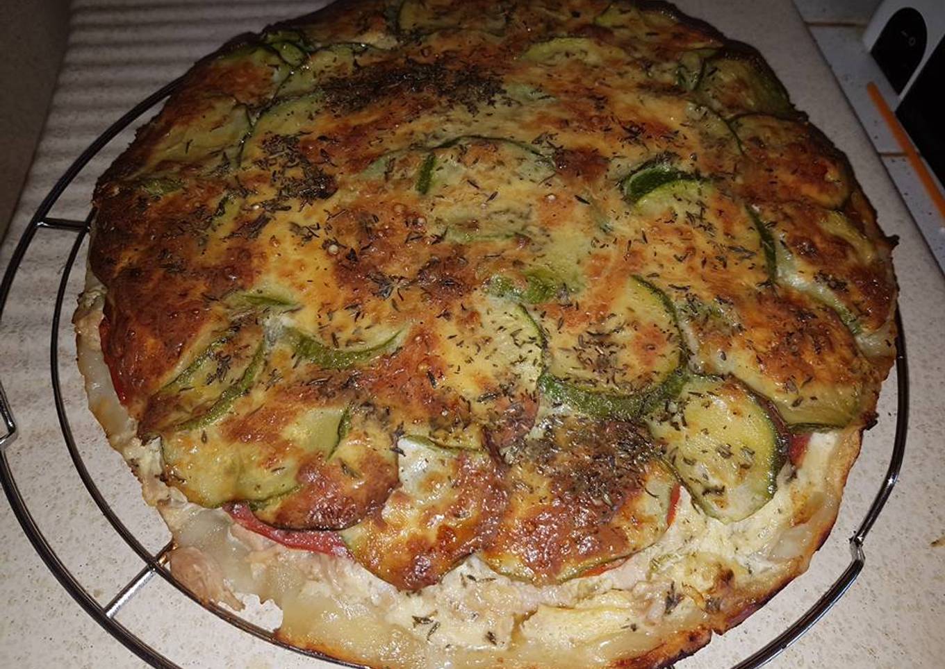 Tarte courgettes tomates thon