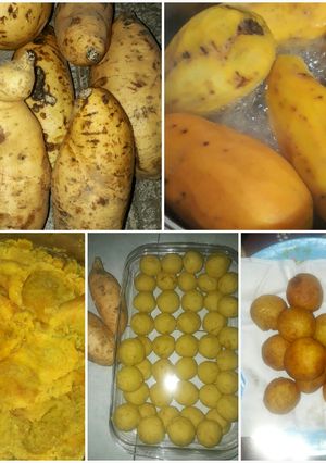 Foto resep Bola bola ubi gula merah