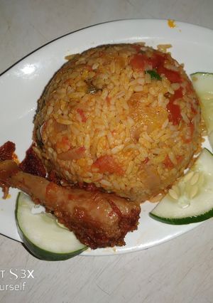 A picture of Palm oil rice.