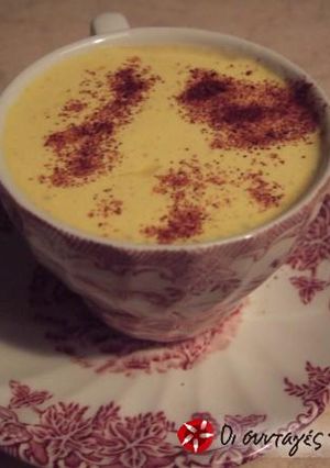 Φωτογραφία της συνταγής Σούπα “cappuccino”, με καλαμπόκι και κρόκο