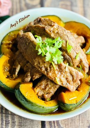 南瓜排骨/電鍋料理 的食譜成品照片