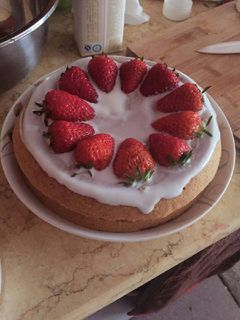 Una foto de Cake de fresas{草莓蛋糕}