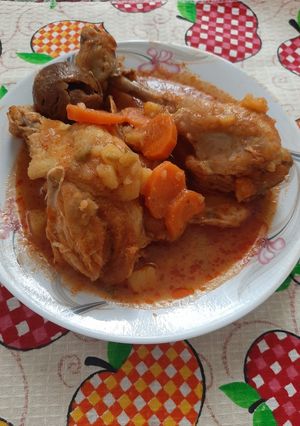 عکسی از دستور مرغ آب پز