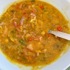 A picture of Barley Flour Dal Dhokali.