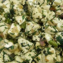 Spinach garlic tofu A picture of Spinach garlic tofu.