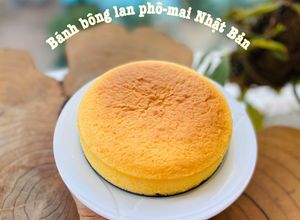 Hình của món Bánh bông lan phô-mai Nhật Bản.