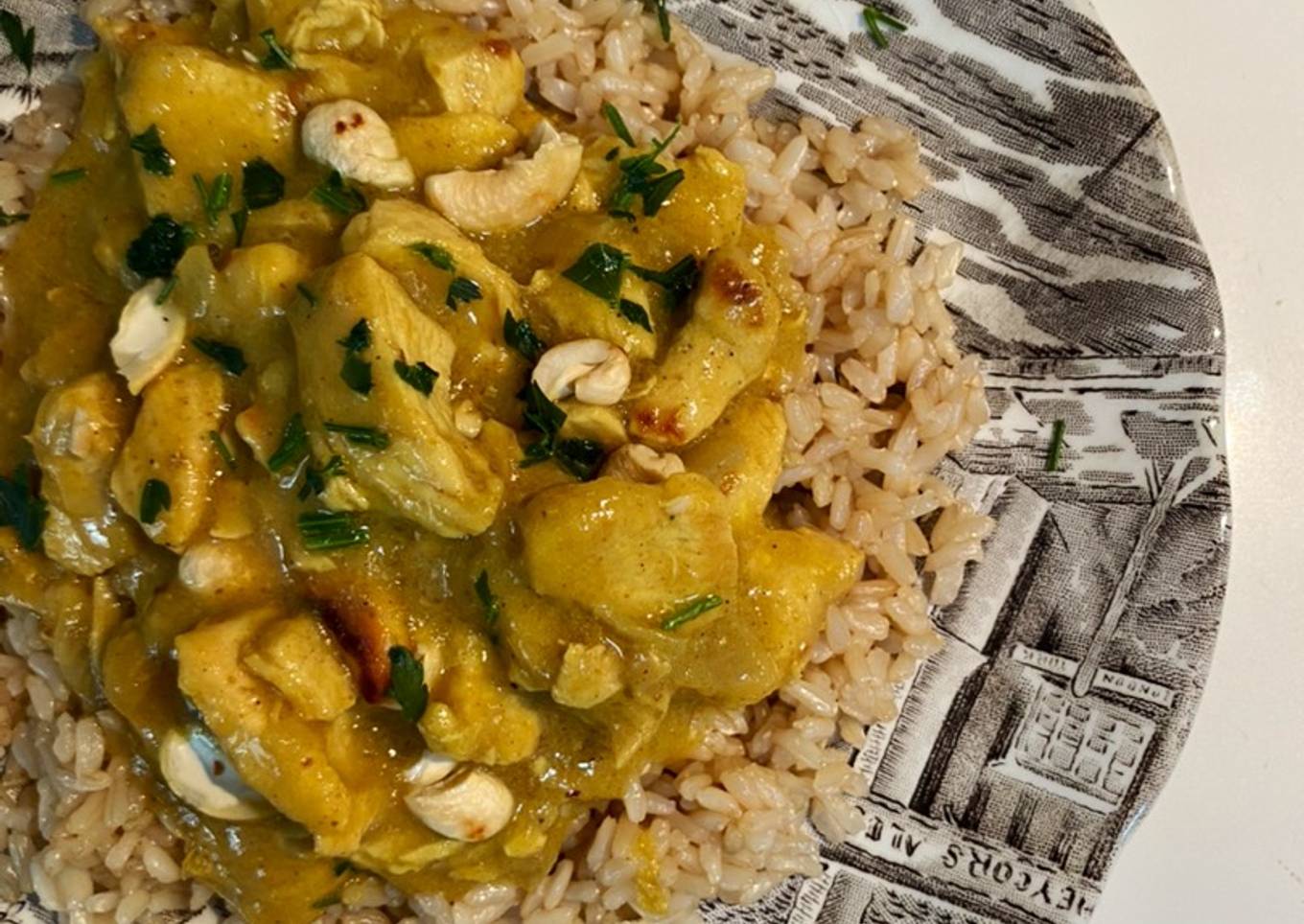 Pollo al curry con mango🥭