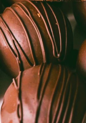 A picture of Chocolate Fudge Brownie balls.