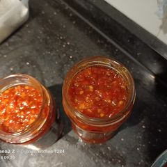 A picture of Spicy chili shrimp paste(sambal terasi) Indonesia style.