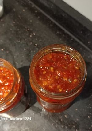 A picture of Spicy chili shrimp paste(sambal terasi) Indonesia style.