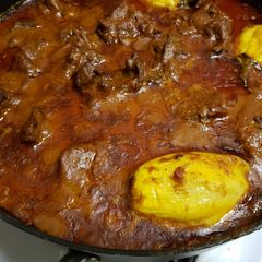 A picture of Malian Sauce Aubergine (Eggplant).