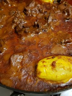 A picture of Malian Sauce Aubergine (Eggplant).