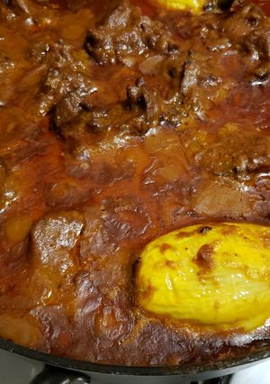 A picture of Malian Sauce Aubergine (Eggplant).