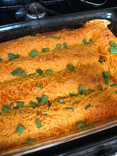 A picture of Buffalo Chicken Enchiladas.