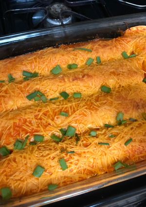 A picture of Buffalo Chicken Enchiladas.