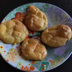 Una foto de Cloud bread o pan de nube
