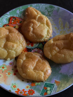 Una foto de Cloud bread o pan de nube