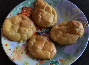 Una foto de Cloud bread o pan de nube