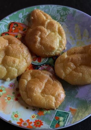 Una foto de Cloud bread o pan de nube