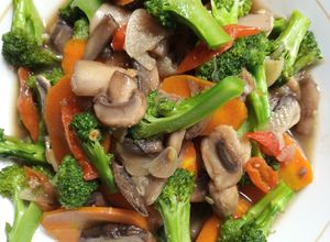 Foto resep Tumis Brokoli + Jamur Kancing Saus Tiram